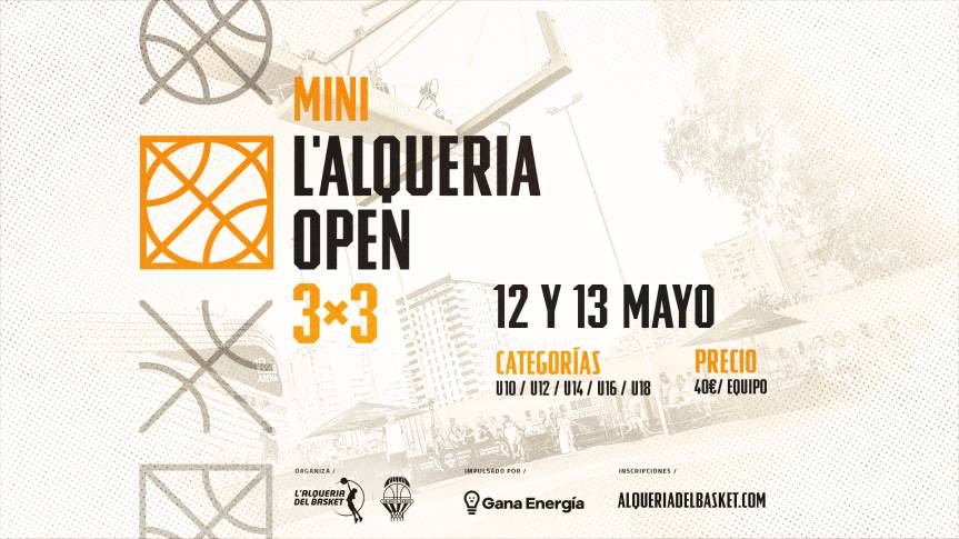 The Open 3x3 grows at L’Alqueria del Basket with the arrival of the MiniOpen 3x3