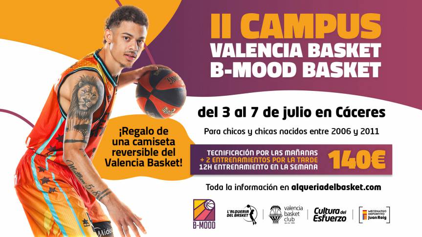 Valencia Basket B-MOOD Basket Camp returns to Cáceres 