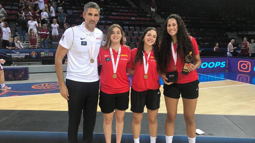 Contell, Buenavida, Morro i Burgos, bronze en l'Europeu U20F
