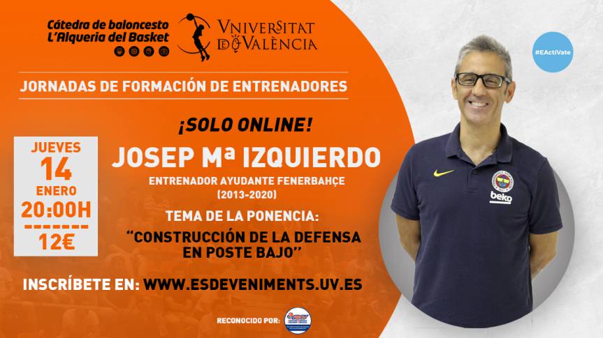 Josep María Izquierdo protagonitzarà la quarta jornada de formació de la Càtedra