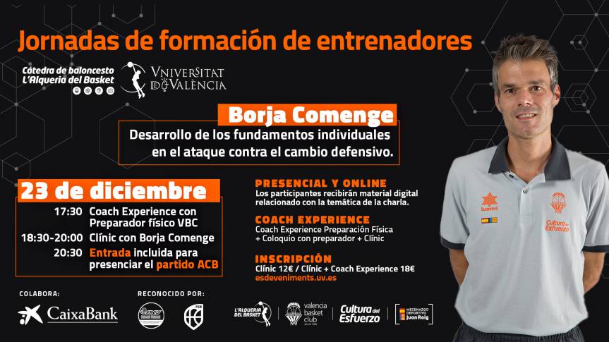 Borja Comenge ofrecerá la tercera jornada de formación de entrenadores