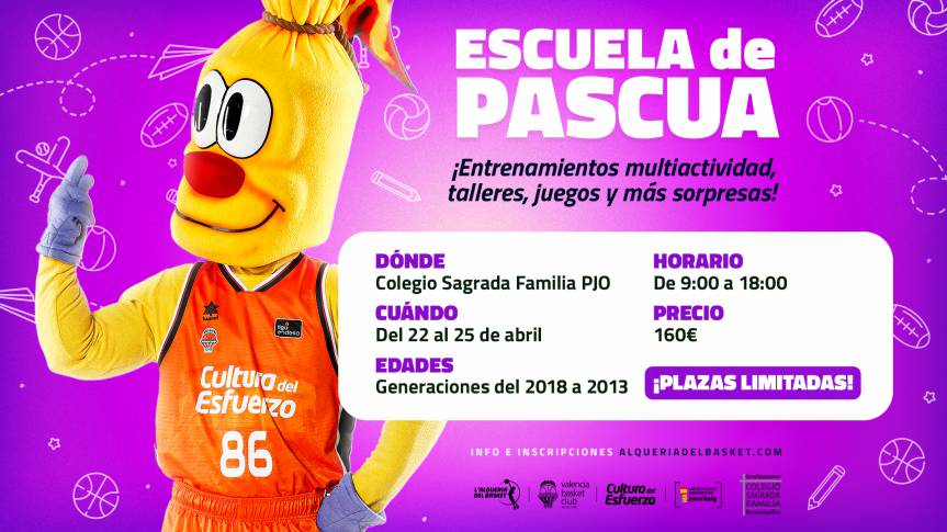 Valencia Basket lanza la III Escuela de Pascua Patronato