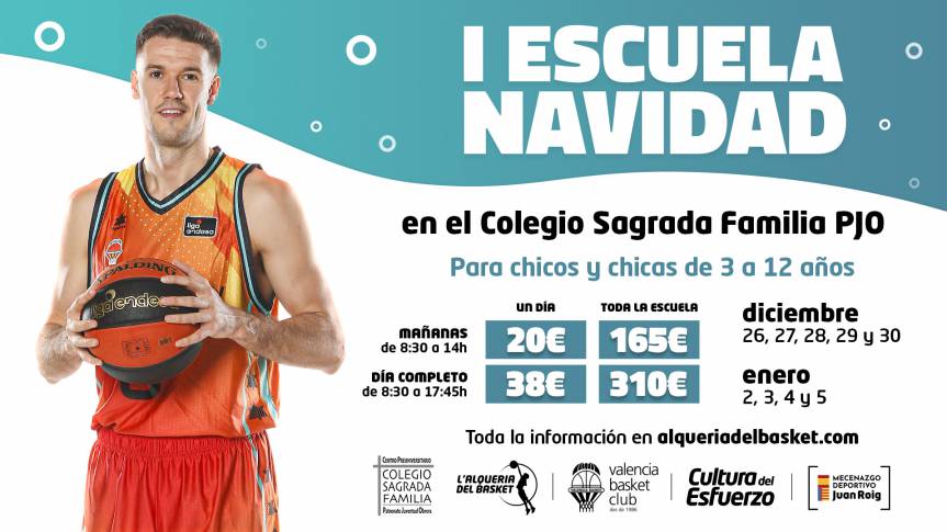 Valencia Basket llança la I Escola de Nadal Patronat