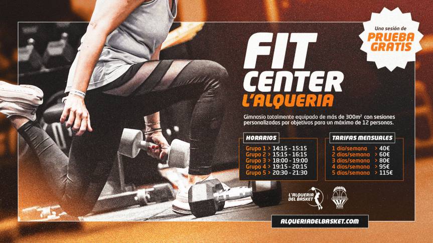 Abiertas las inscripciones para la nueva temporada de Fit Center en L’Alqueria