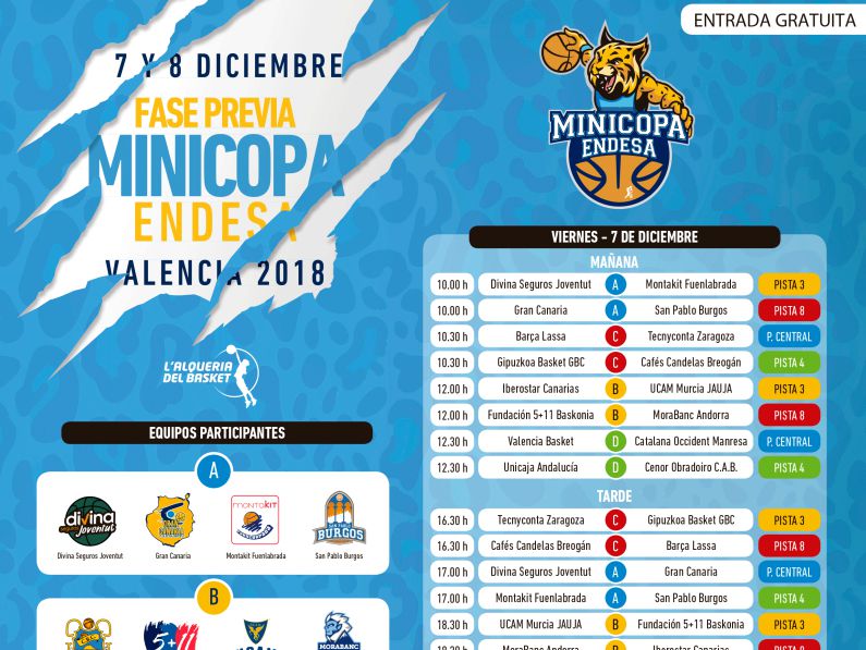 Groups and schedules for the Minicopa Endesa Qualifiers in L'Alqueria