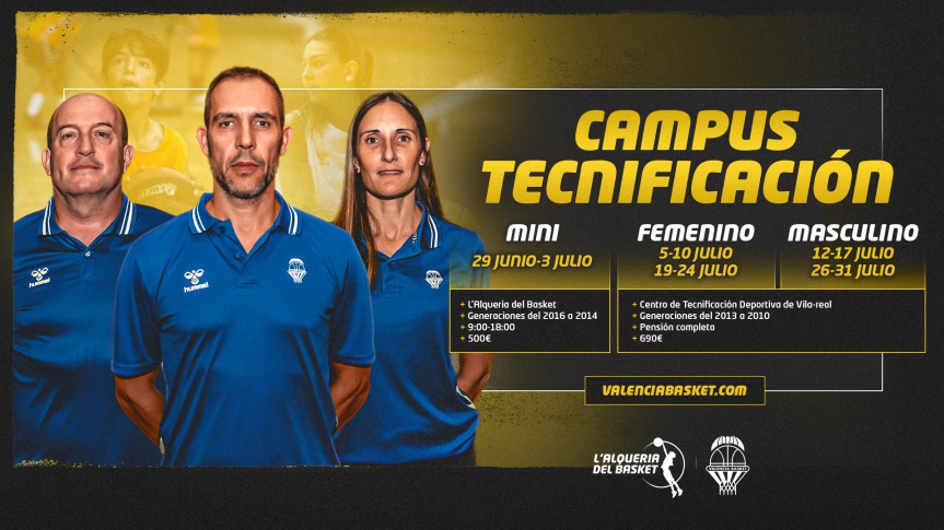 Train at the highest level at the Valencia Basket Technification Camp