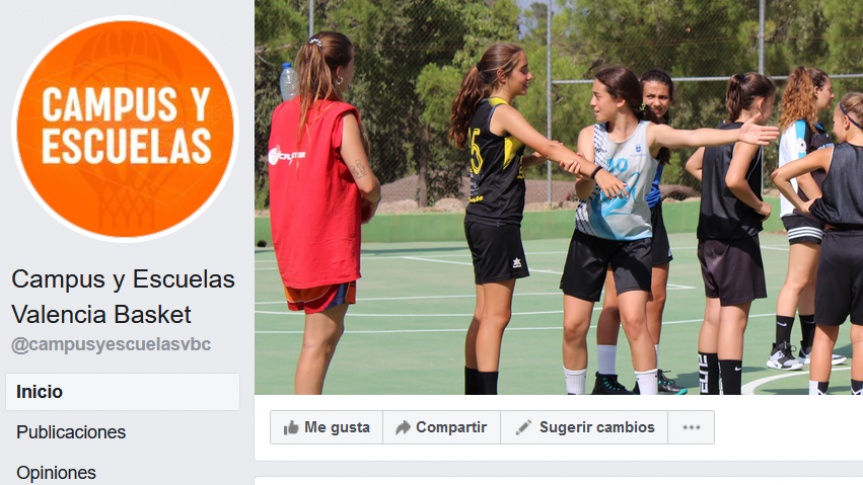 Los Campus y Escuelas de Valencia Basket, estrenan cuentas propias en Facebook e Instagram