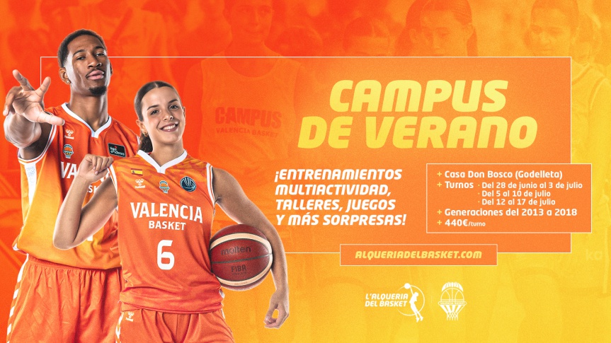 Baloncesto, convivencia y aventura en plena naturaleza en el Campus de Verano del Valencia Basket