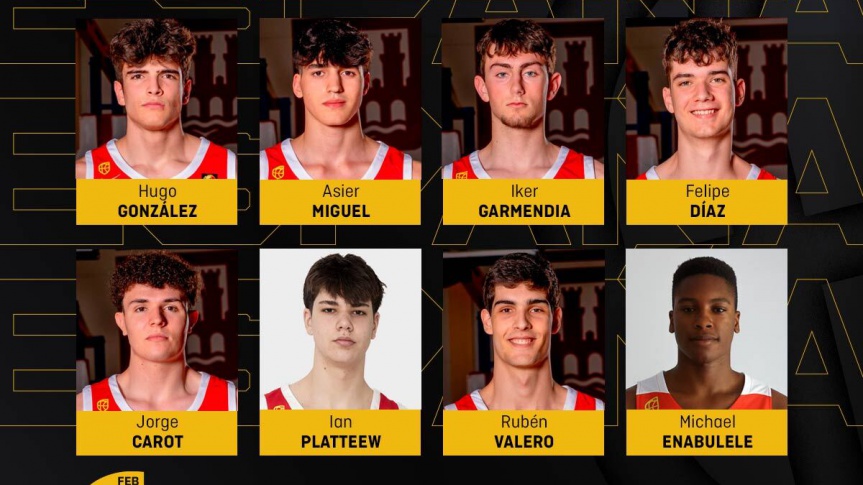 Jorge Carot y el preparador físico Julio Galcerán, al Eurobasket U18M