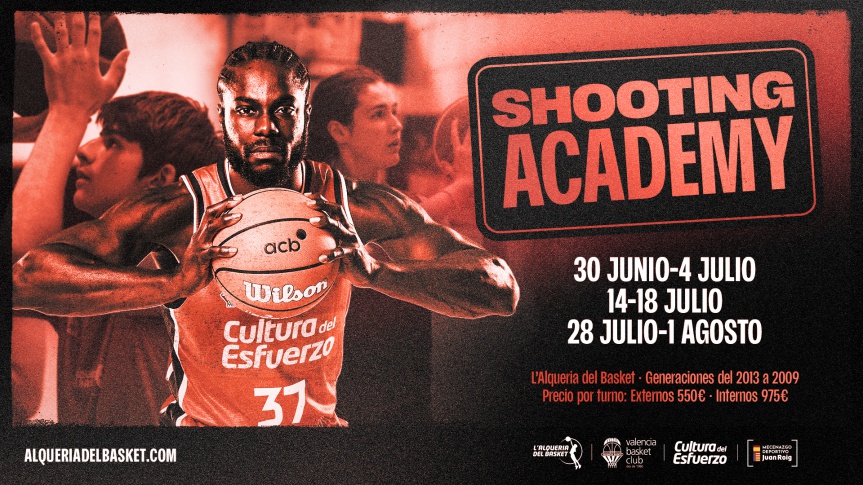 Improve your shooting next summer with the Shooting Academy in L'Alqueria del Basket