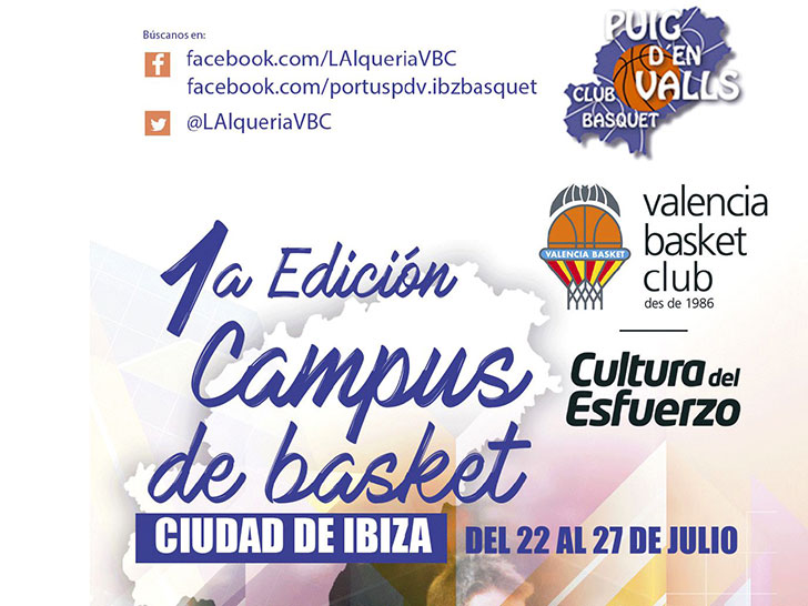 Llega el primer Campus Ciudad de Ibiza con Valencia Basket y CB Puig d’en Valls